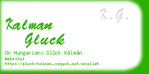 kalman gluck business card