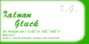 kalman gluck business card